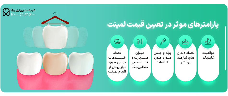 عوامل موثر بر هزینه لمینت دندان